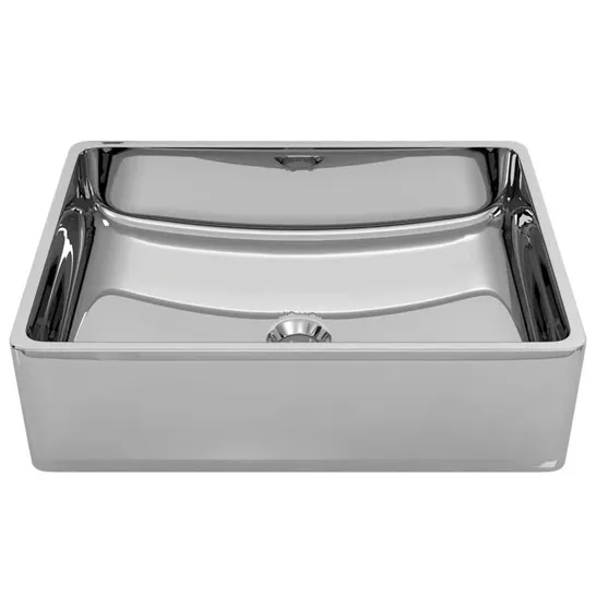 BOXED METRO LANE ZAINA 16.141732267MM L X 3000MM W CERAMIC RECTANGULAR COUNTERTOP BASIN SINK - SILVER (1 BOX)