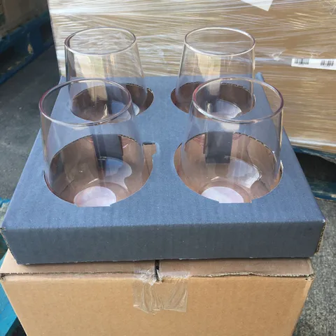 BOX OF 12 BRAND NEW GH MIXER BLUSH GLASSES 