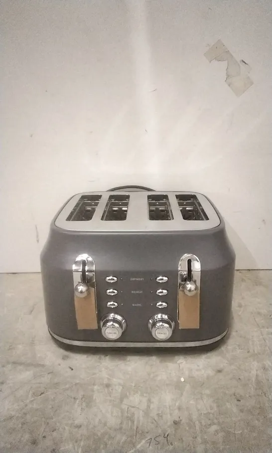 BOXED RANGEMASTER MATT SLATE GREY 4 SLICE TOASTER 