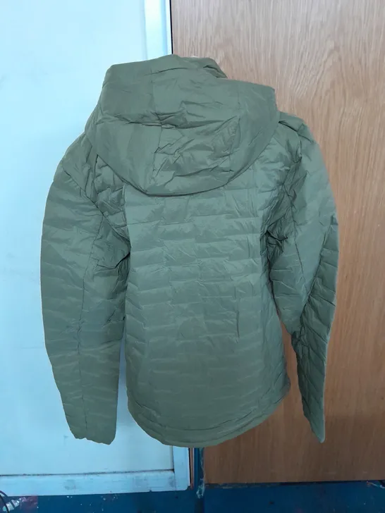 REVOLUTION RACE FLEX DOWN JACKET IN BURNT OLIVE SIZE M