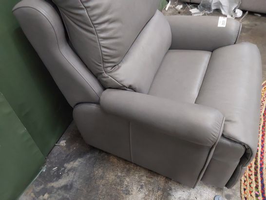 QUALITY BRITISH DESIGNER G PLAN NEWMARKET EASY CHAIR DALLAS CHARCOAL LEATHER 