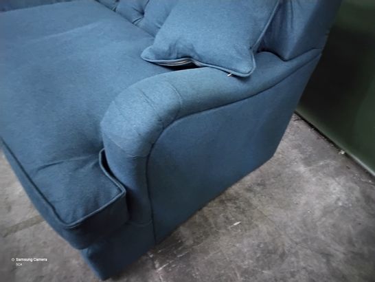 DESIGNER METAL ACTION SOFABED TURQUOISE FABRIC 