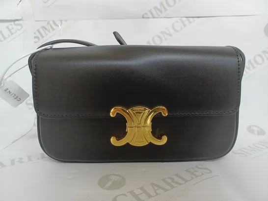 CELINE PARIS SHORT STRAP BLACK CLUTCH BAG