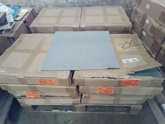 20 BOXES OF BRAND NEW BLACK AND WHITE WOVEN VINYL SQUARE FLOOR TILES