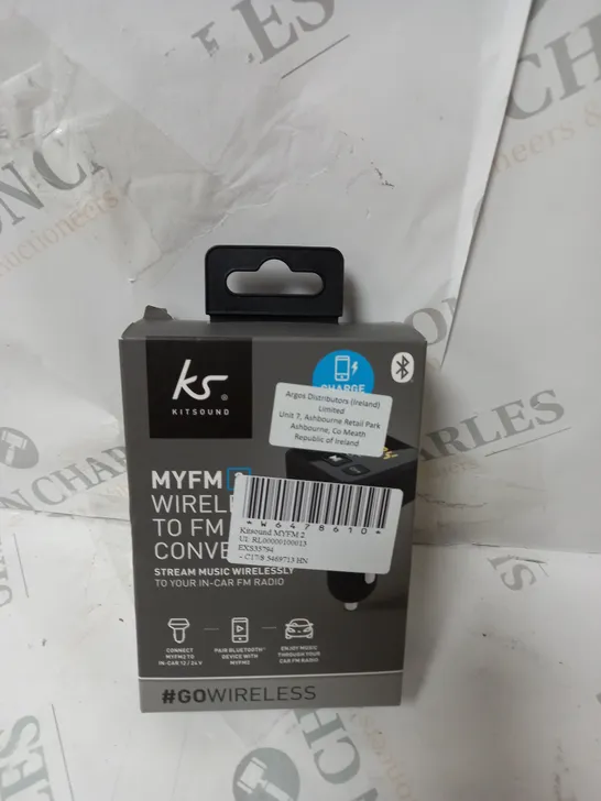 BOX OF 18 KITSOUND MYFM2 WIRELESS TO FM CONVERTER 