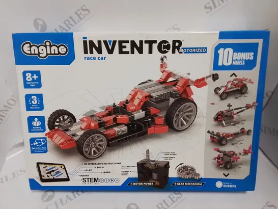 BOXED ENGINE INVENTOR MOTORISED RACE CAR