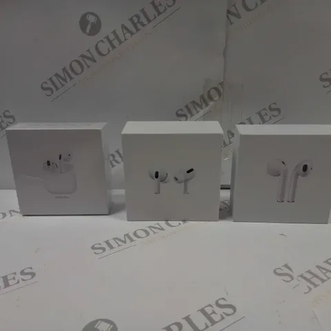 3 X BOXED PAIRS OF WIRELESS EARPHONES IN WHITE, BRADS MAY VARY 