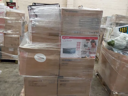 PALLET OF APPROXIMATELY UNPROCESSED RAW RETURN MICROWAVE OVENS TO INCLUDE;