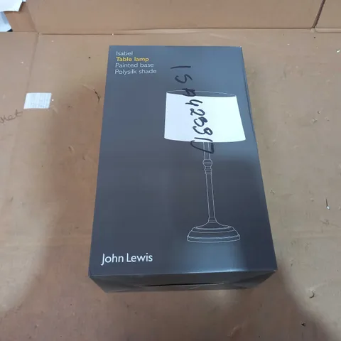 JOHN LEWIS ISABEL TABLE LAMP - PAINTED BASE, POLYSILK SHADE