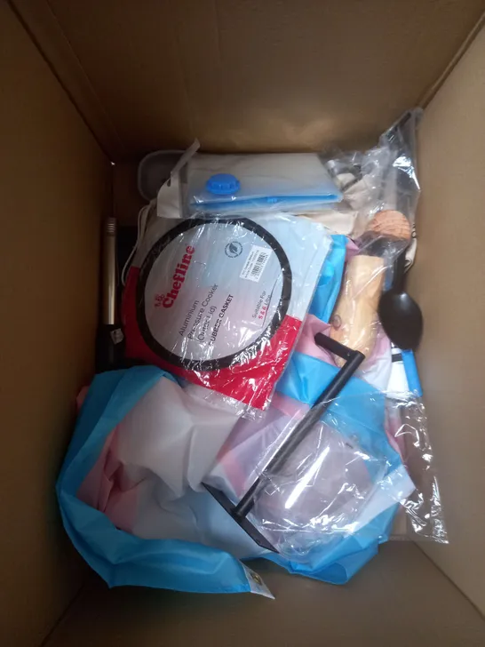 BOX OF APROXIMATELY 12 ASSORTED HOUSEHOLD ITEMS TO INCLUDE WINDOW FILM, WHEELIE BIN LINERS, SUPER SOFT THROW BLANKET ETC 