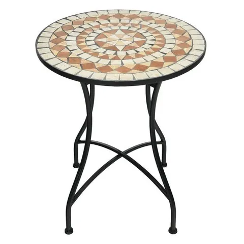 BOXED COSTWAY 60cm MOSAIC ROUND COFFEE TABLE