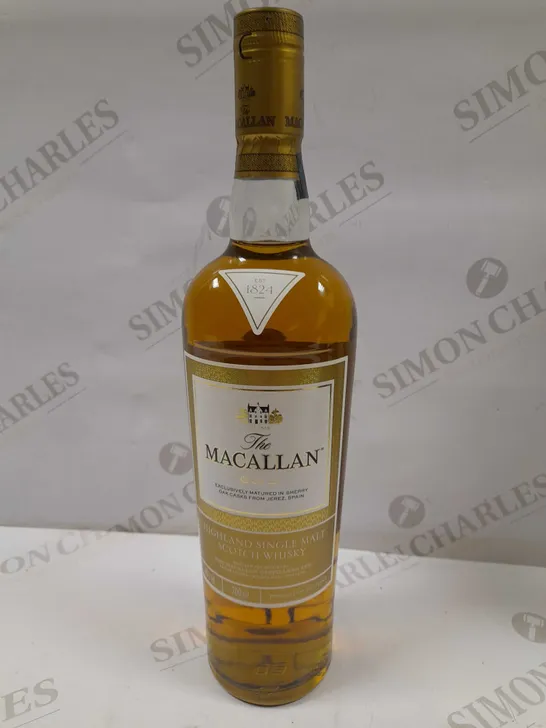 THE MACALLAN GOLD HIGHLAND SINGLE MALT SCOTCH WHISKY EXCLUSIVELY MATURED IN SHERRY OAK CASKS FROM JEREZ, SPAIN 700ML