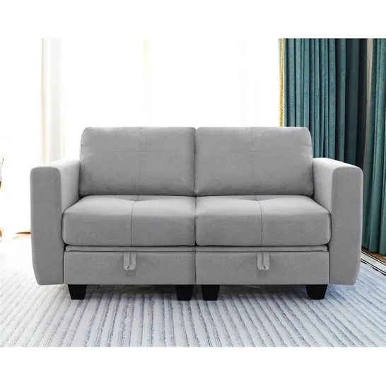 BOXED NATRICIA LOVESEAT SOFA COUCH WITH STORAGE (3 BOXES)