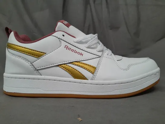 PAIR OF REEBOK TRAINERS IN WHITE/BERRY/GOLD UK SIZE 5.5