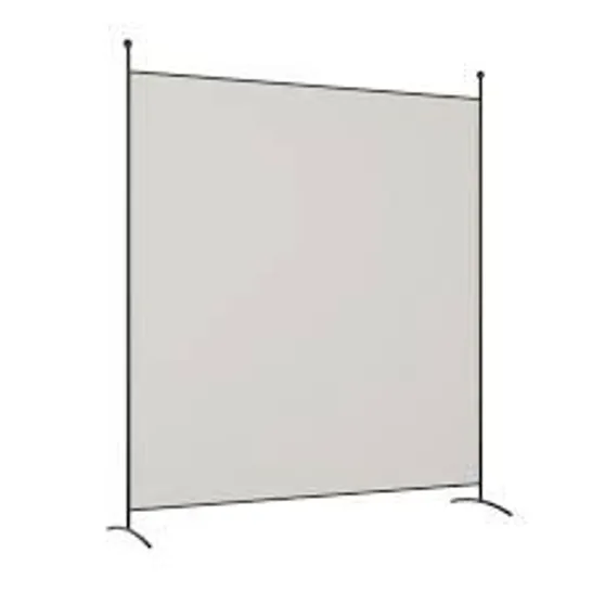 BOXED COSTWAY SINGLE PANEL ROOM DIVIDER WITH CURVED SUPPORT FEET - WHITE