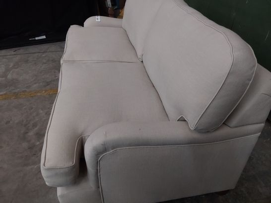 DESIGNER 3 SEATER SOFA NATURAL FABRIC 