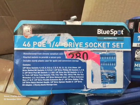 BOX CONTAINING MIXED TOOLS TO INCLUDE: 10PC LOCKING WHEEL NUT SET, 46 SOCKET SET, 94PC METRIC SOCKET SET, IMPACT TORX BIT SOCKETS 