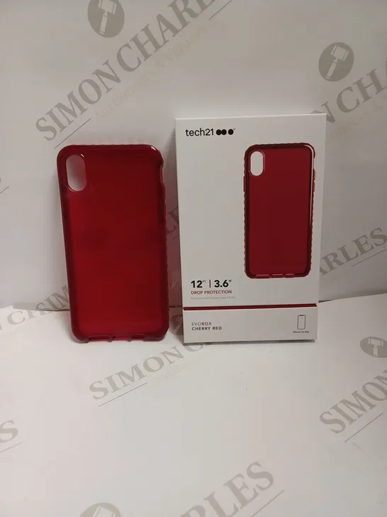 BOX OF 87 TECH21 CHERRY RED EVOROX PHONE PROTECTION CASES FOR IPHONE XS MAX