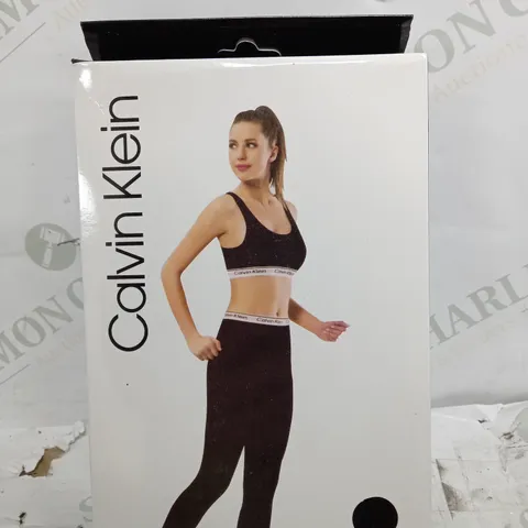 CALVIN KLEIN WOMENS SPORTS BRA & LEGGINGS SET - SIZE LARGE