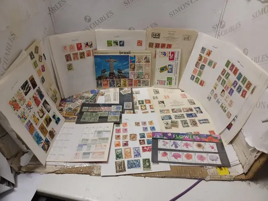 LARGE QUANTITY OF STAMPS AND STAMP COLLECTIONS OF VARIOUS YEARS AND ORIGINS