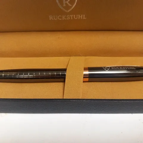 RUCKSTUHL STAINLESS STEEL LUXURY PEN IN GIFT BOX – HAND ASSEMBLED – RRP £80