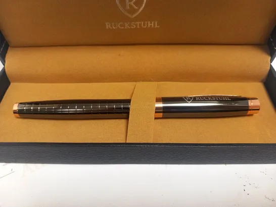 RUCKSTUHL STAINLESS STEEL LUXURY PEN IN GIFT BOX – HAND ASSEMBLED – RRP £80