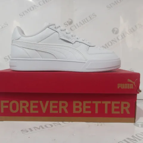BOXED PAIR OF PUMA CAVEN DIME TRAINERS IN WHITE UK SIZE 4