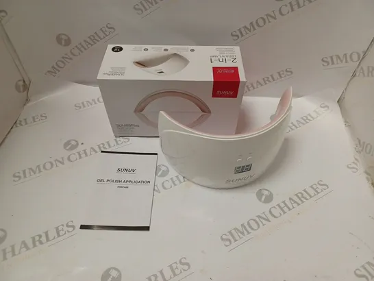 BOXED SUNUV UV/LED LAMP FOR GEL POLISH APPLICATION, WITH INSTRUCTIONS