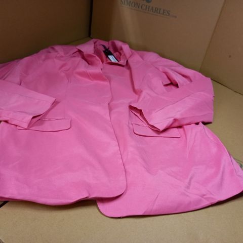 NASTYGAL VIBRANT PINK LOVE SUITE YOU OVERSIZED TAILORED BLAZER - SIZE 14