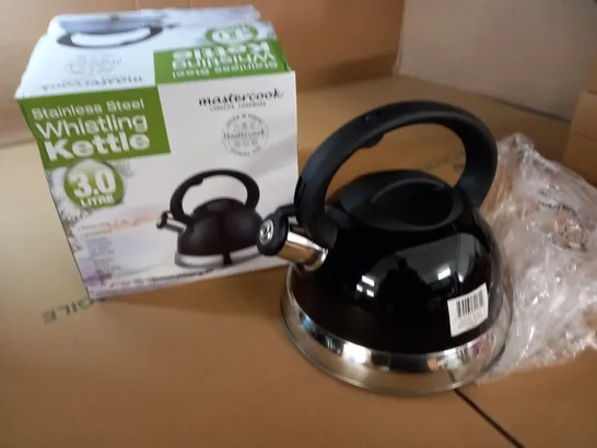 BOXED MASTERCOOK STAINLESS STEEL WHISTLING KETTLE 3L