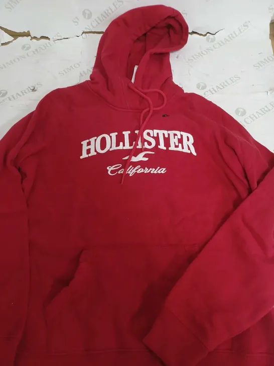 HOLLISTER CALIFORNIA RED HOODIE - MEDIUM