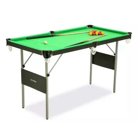 BOXED HY-PRO 4FT6IN SNOOKER AND POOL TABLE (1 BOX)