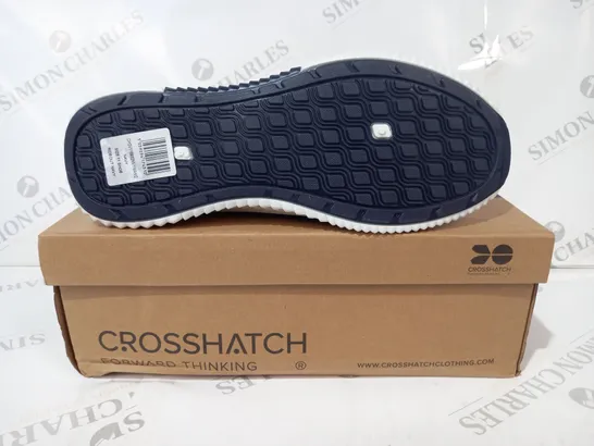 BOXED PAIR OF CROSSHATCH SHOES IN NAVY UK SIZE 11