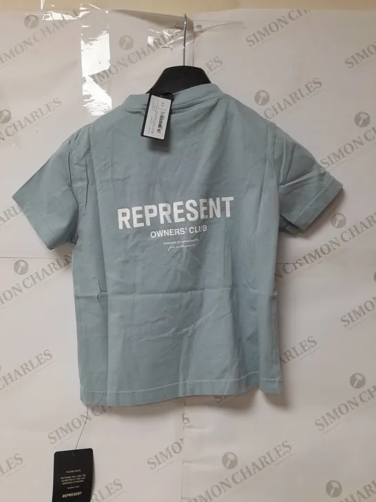 REPRESENT OWNER'S CLUB KIDS JERSEY TSHIRT IN POWDER BLUE SIZE 4-5YRS