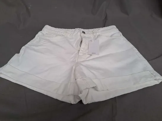 MNG MOM WHITE DENIM SHORTS - SIZE 38