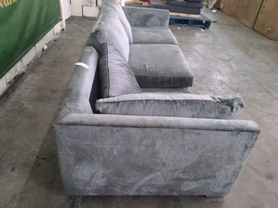 QUALITY DESIGNER 2PCS 3 SEATER SOFA - GREY FABRIC 