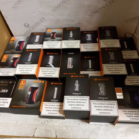 LOT OF APPROXIMATELY 20 E-CIGARATTES TO INCLUDE GEEKVAPE L200, GEEKVAPE S100 ETC.