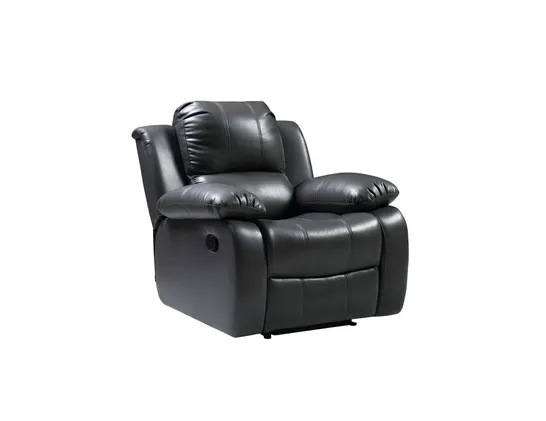 BOXED DESIGNER VALENCIA RECLINER CHAIR GREY LEATHER 