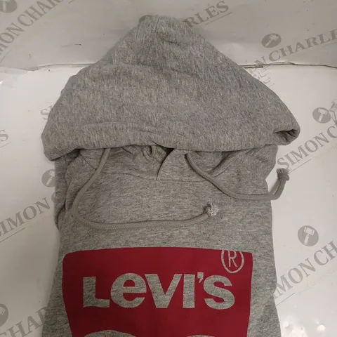 LEVI'S CREW HOODED JUMPER - GREY - XS. 