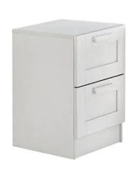 VERY HOME TARYN KIDS 2 DRAWER BEDSIDE CHEST, WHITE