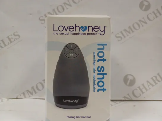 BOXED LOVEHONEY HOT SHOT WARMING MALE MASTURBATOR 