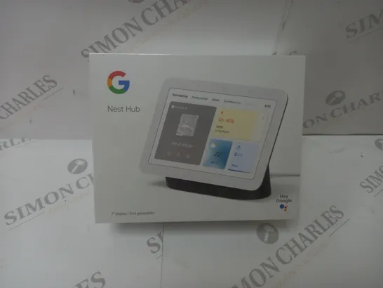 BRAND NEW BOXED GOOGLE NEST HUB 2ND GEN SMART SPEAKER WITH SCREEN - BLACK 