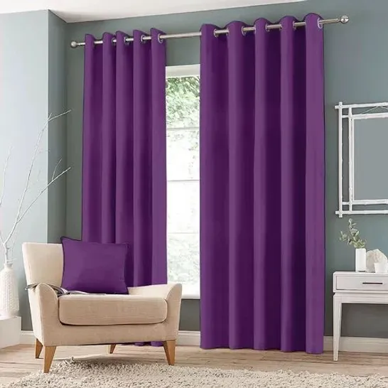 BAGGED GRANADOS ROOM DARKENING EYELET CURTAINS 