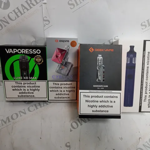 BOX OF 30 ASSORTED E-CIGARATTES TO INCLUDE VAPEROSSO , ASPIRE, INNOKIN ETC.