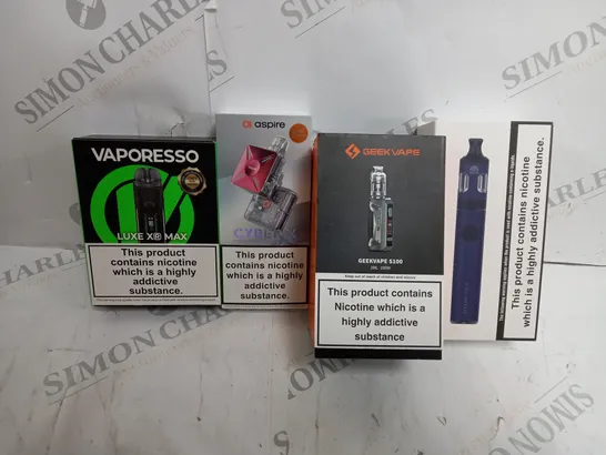 BOX OF 30 ASSORTED E-CIGARATTES TO INCLUDE VAPEROSSO , ASPIRE, INNOKIN ETC.