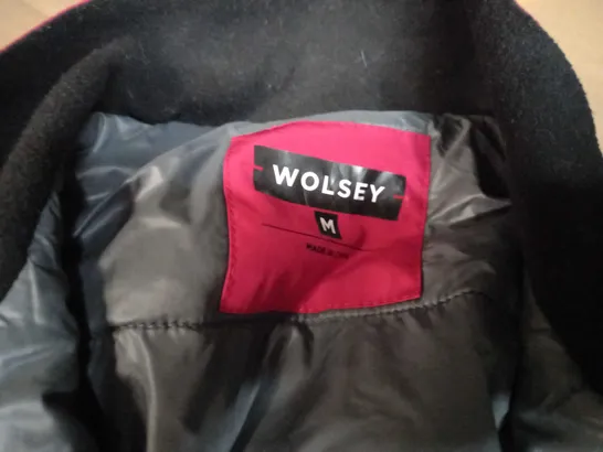 WOLSEY RED/GREY BOMBER JACKET - MEDIUM