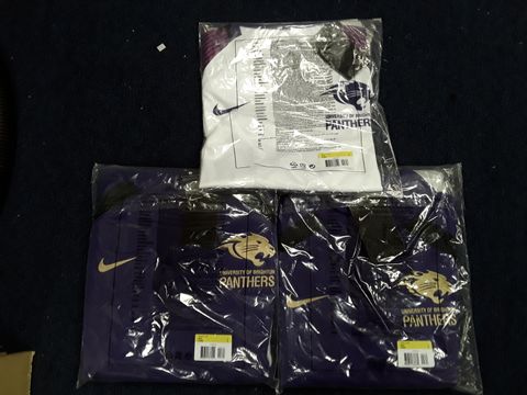 LOT OF APPROXIMATELY 5 NIKE UNIVERSITY OF BRIGHTON SHIRTS/HOODIE ALL SIZE S