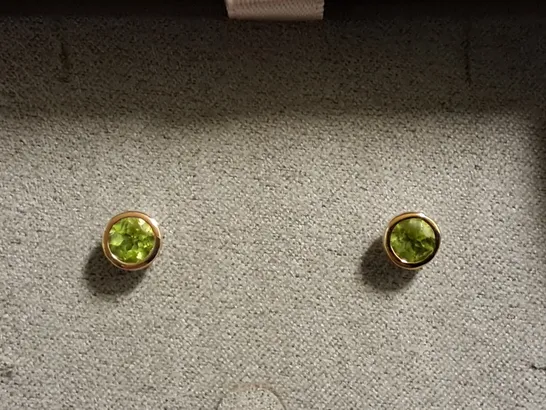 CLOGAU GREEN STONE EARRINGS 