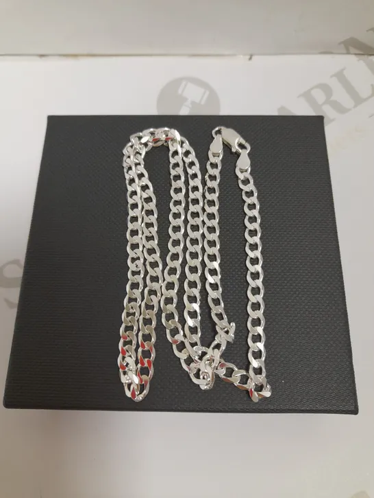 THE LOVE SILVER COLLECTION MENS STERLING SILVER 20" 1 OZ CURB CHAIN NECKLACE RRP £99