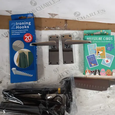 LOT OF 5 TO INCLUDE KITCHEN KNIFE, IRONING HOOKS, ECT.